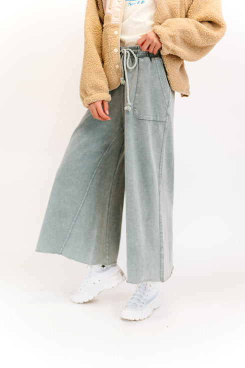 Sun Soaked Lounge Pant// Washed Teal